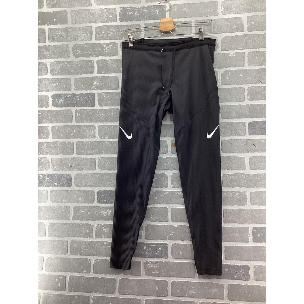 Nike Dri-FIT ADV Womens Running Tights Black Ribbed Leggings Large CZ9071-010